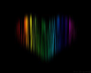 Colorful, Artwork, Abstract, Heart, Dark Background wallpaper thumb