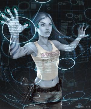 Woman, Science Fiction, Cyberpunk, Futuristic wallpaper thumb