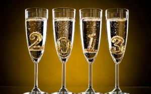 Happy 2013, New Year champagne wallpaper thumb