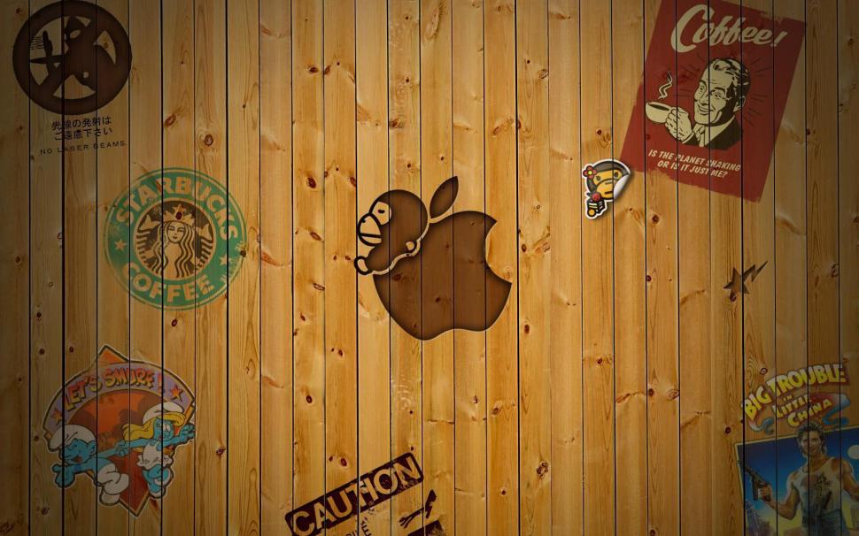 Wooden Apple logo wallpaper,computers HD wallpaper,1920x1200 HD wallpaper,apple HD wallpaper,macintosh HD wallpaper,1920x1200 wallpaper