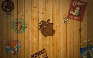 Wooden Apple logo wallpaper thumb
