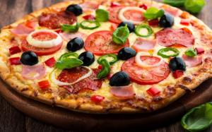 Pizza, tomato, cheese wallpaper thumb