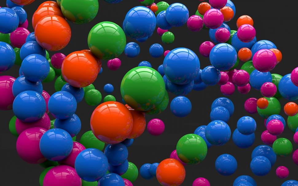Colorful balls wallpaper | 3d and abstract | Wallpaper Better