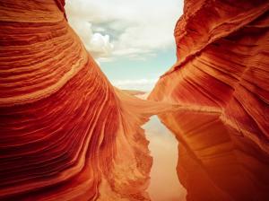 USA, Arizona, Coyote Butts National Park Vermilion Cliffs, rocks, water wallpaper thumb