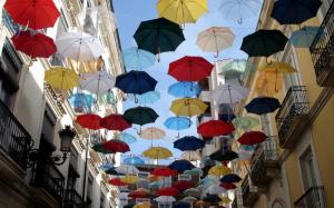 City of Umbrellas wallpaper thumb