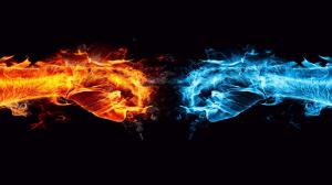 Fire and Ice fist wallpaper thumb