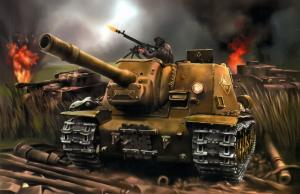 World of Tanks Painting Art SPG ISU-152 Games wallpaper thumb