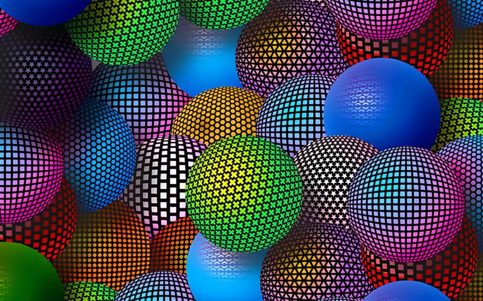 3D Neon Balls wallpaper,3d HD wallpaper,neon HD wallpaper,balls HD wallpaper,2560x1600 wallpaper