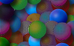 3D Neon Balls wallpaper thumb