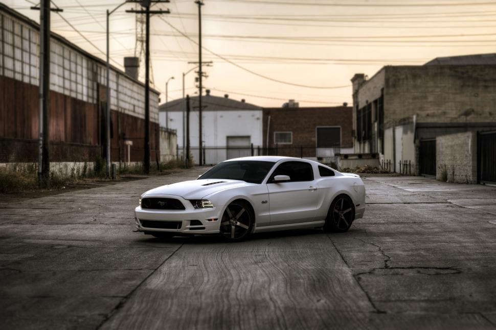 White ford mustang wallpaper,Ford HD wallpaper,Mustang HD wallpaper,white HD wallpaper,Buildings HD wallpaper,poles HD wallpaper,Beaton HD wallpaper,cracks HD wallpaper,2048x1367 wallpaper