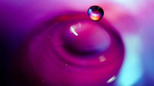 Water Drop Purple Macro HD wallpaper thumb