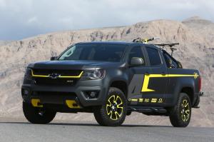 chevrolet, 2015, pick-up, side view, black, tuning wallpaper thumb