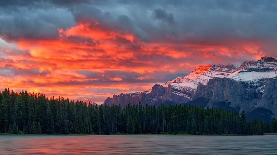 Mount Rundle, Canadian Rockies wallpaper,Mount Rundle HD wallpaper,Canadian Rockies HD wallpaper,Banff National Park HD wallpaper,sunrise HD wallpaper,1920x1080 wallpaper
