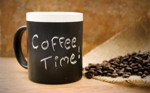 Coffee time, grains, drink, cup wallpaper thumb