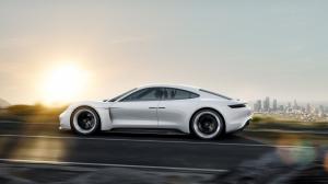 Porsche Mission E, Rolling Shot, Car, Speed wallpaper thumb