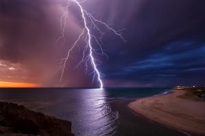 Australia, night, lightning wallpaper thumb