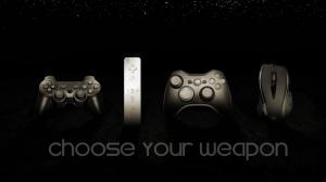 Controllers BW Playstation Wii XBOX PC HD wallpaper thumb