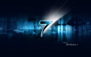 Windows7 three dimensional blue black wallpaper thumb