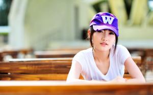 Girl, Asian, Hat, T-shirt, Young wallpaper thumb