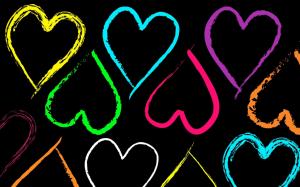 Colorful heart-shaped love wallpaper thumb