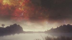 Skyrim Elder Scroll Landscape Lake Stars HD wallpaper thumb