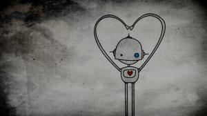 Heart Robot Drawing HD wallpaper thumb