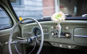 Classic Car Classic Interior Flower Volkswagen Bug Volkswagen HD wallpaper thumb