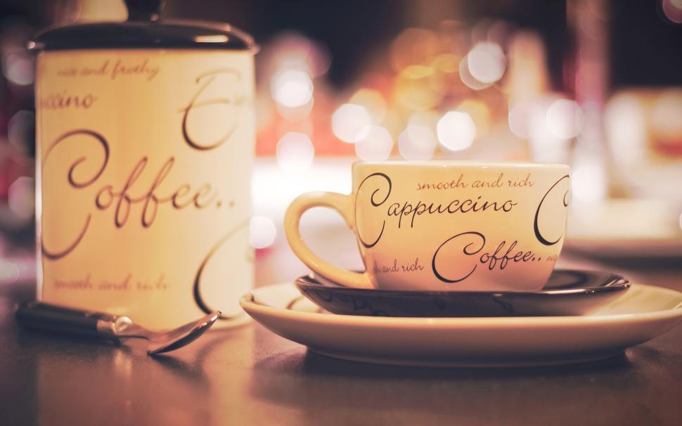 Cappuccino coffee, cup, saucer, plate, spoon wallpaper,Cappuccino HD wallpaper,Coffee HD wallpaper,Cup HD wallpaper,Saucer HD wallpaper,Plate HD wallpaper,Spoon HD wallpaper,1920x1200 wallpaper