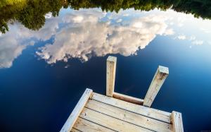 Sky reflection in a lake wallpaper thumb