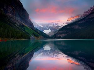 Landscape, Lake, Mountains, Reflection, Sunset wallpaper thumb