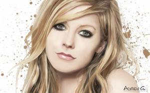 Avril Lavigne Blonde Girl Art wallpaper thumb