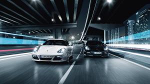 Porsche Motion Blur Night HD wallpaper thumb