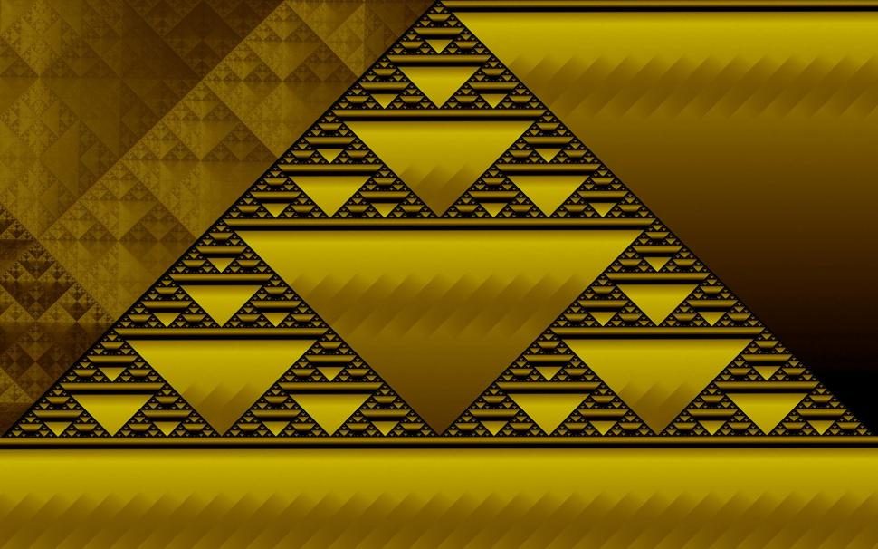 Gold Sierpinski wallpaper,triangle HD wallpaper,gold HD wallpaper,pattern HD wallpaper,repeating HD wallpaper,brown HD wallpaper,fractals HD wallpaper,texture HD wallpaper,sierpinski HD wallpaper,3d & abstract HD wallpaper,1920x1200 wallpaper