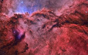 Sci Fi Science Fiction Nebula Stars Dust Red Color Space Universe Outer Widescreen Resolutions wallpaper thumb