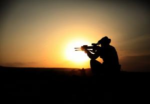Men, Soldier, Sunset, Gun, Rifles, Silhouette wallpaper thumb