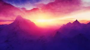 Mountain sunrise wallpaper thumb