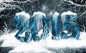 New Year 2015, snow, icicles wallpaper thumb