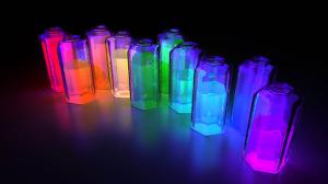 Glass Bottles Cool Neon Picture wallpaper thumb