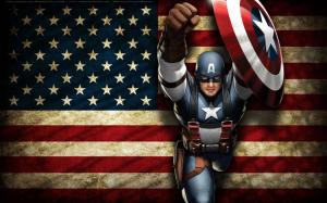 Captain America Flag wallpaper thumb