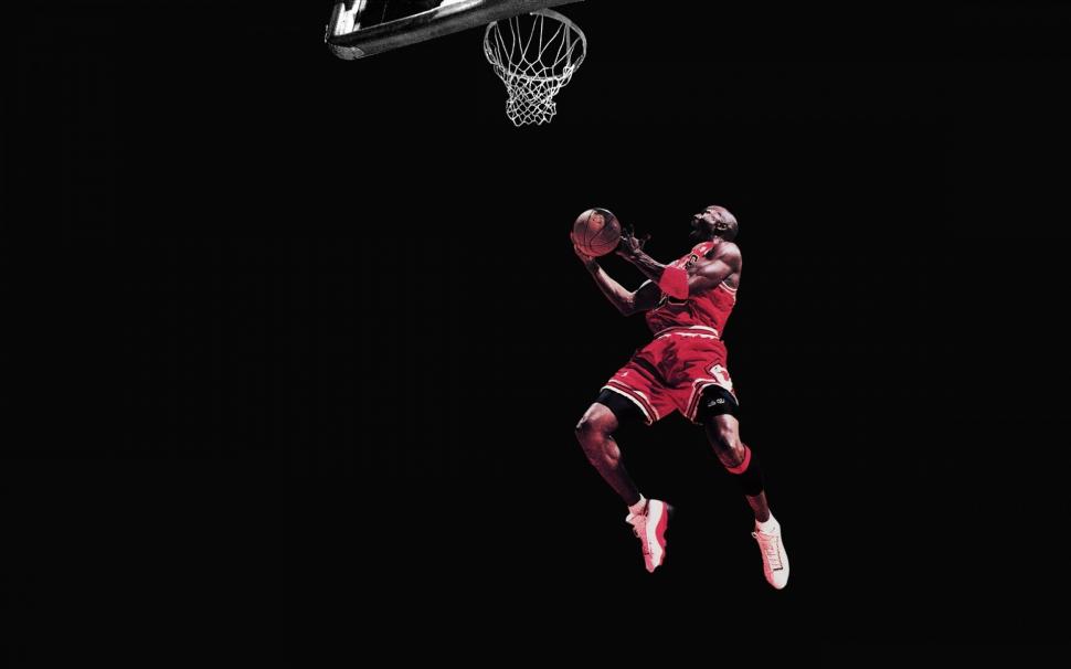 Michael Jordan Chicago Bulls Basketball Jump Black HD wallpaper | sports |  Wallpaper Better