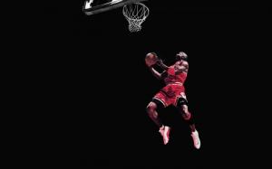 Michael Jordan Chicago Bulls Basketball Jump Black HD wallpaper thumb