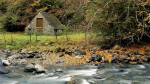 Stone Cottage By The River wallpaper thumb