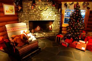 tree, christmas, fireplace, gifts, holiday, toys wallpaper thumb