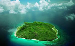 Island Ocean Aerial Tropical HD wallpaper thumb