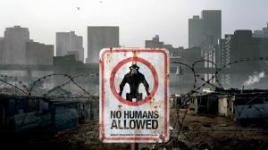 Typography, District 9, Danger, Warning Signs, Barbed Wire, Building wallpaper thumb