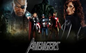 The Avengers, five super heroes wallpaper thumb