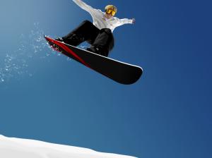 Snowboard Snowboarding Snow Winter Jump HD wallpaper thumb