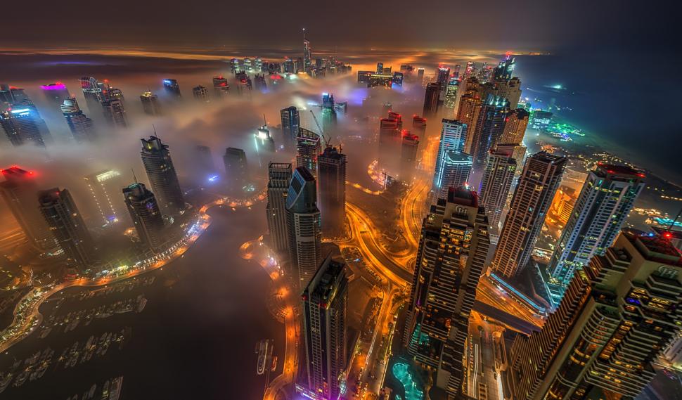 Dubai Fog wallpaper | architecture | Wallpaper Better