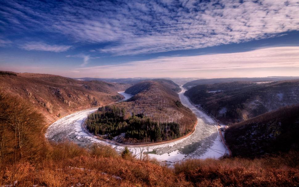 The River Saar wallpaper,river frozen HD wallpaper,landscape HD wallpaper,background HD wallpaper,2560x1600 wallpaper