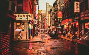 New York, Chinatown, USA, street, restaurants, cars, people wallpaper thumb